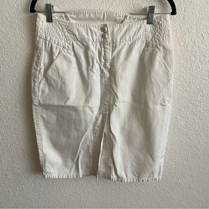 Vintage White Emporio Armani Cotton Pencil Skirt